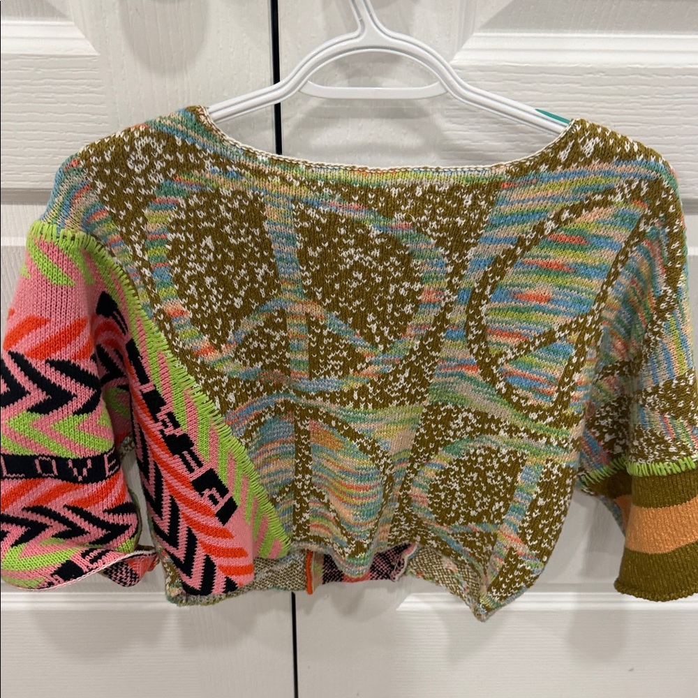 Urban Outfitters Colorful Knit Crop Top - Picture 2 of 2